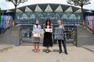 Animal Aid and Care2 outside gates at Ascot