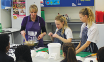 Secondary school cookery demo