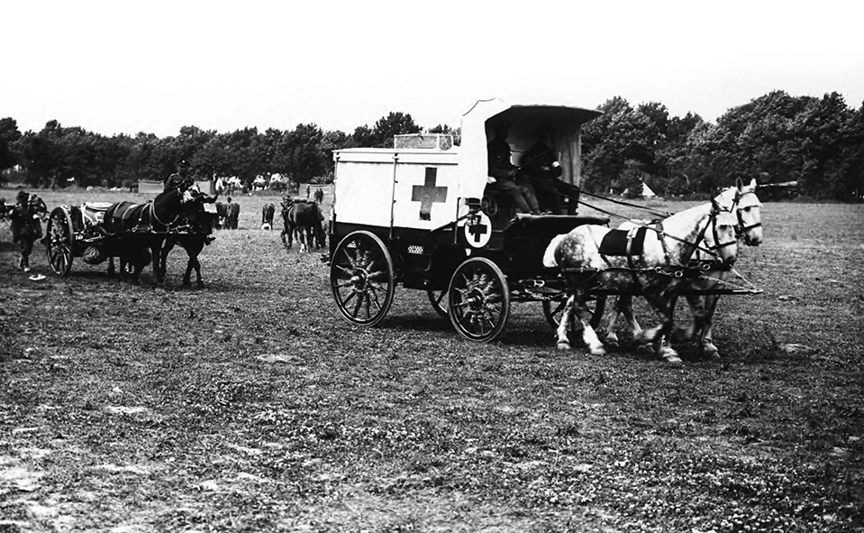 Field ambulance pulled by horses. (Source: Simon Butler)