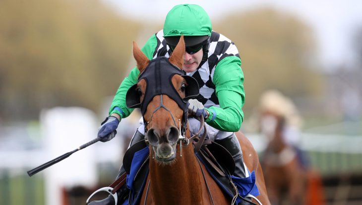 Hunterview ridden by Tom Scudamore wins The Purvis Marquees Juvenile Novices' Hurdle Race during the Coral Scottish Grand National Festival at Ayr Racecourse, Ayr.