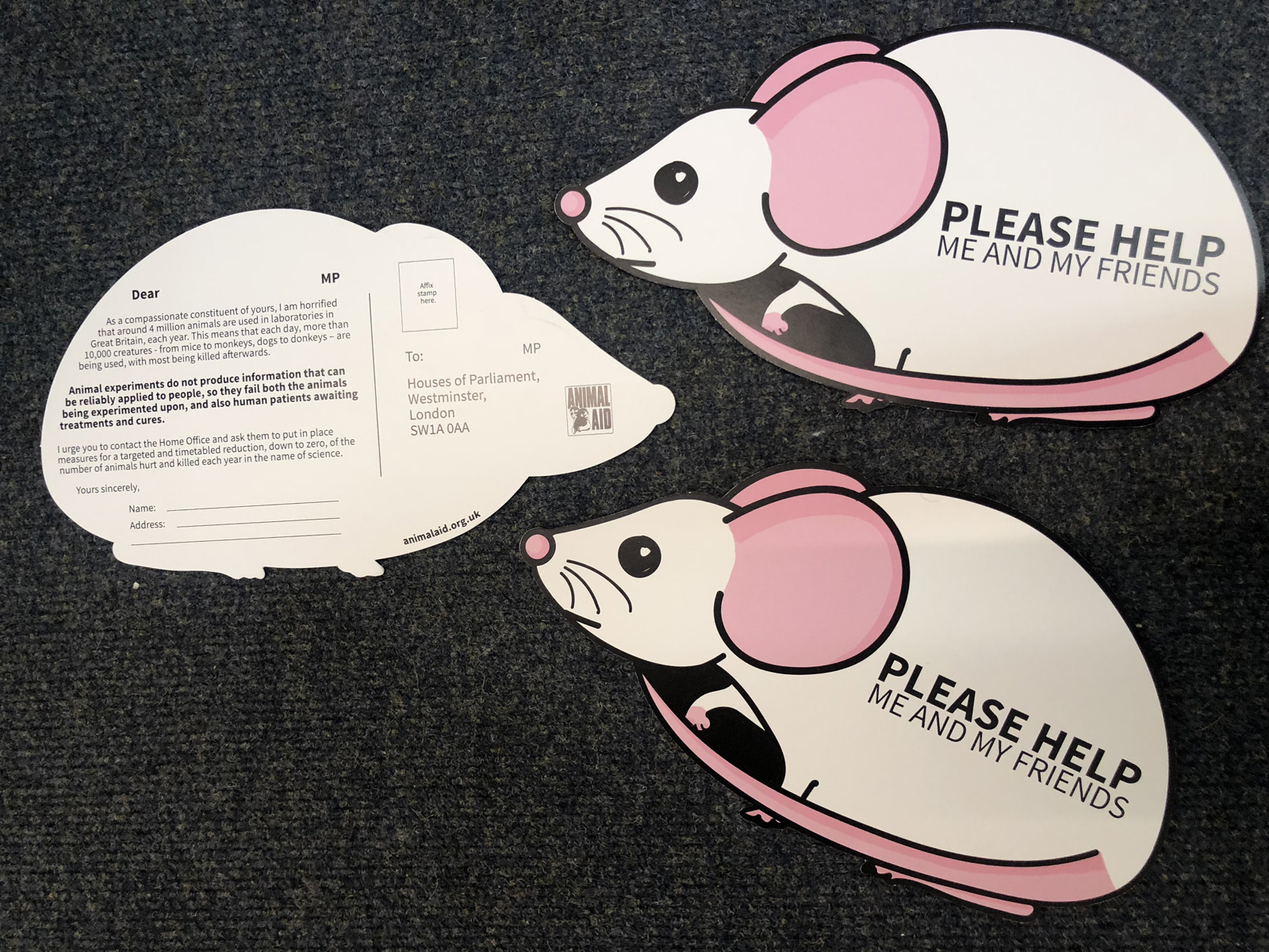 mouse postcards for MPs