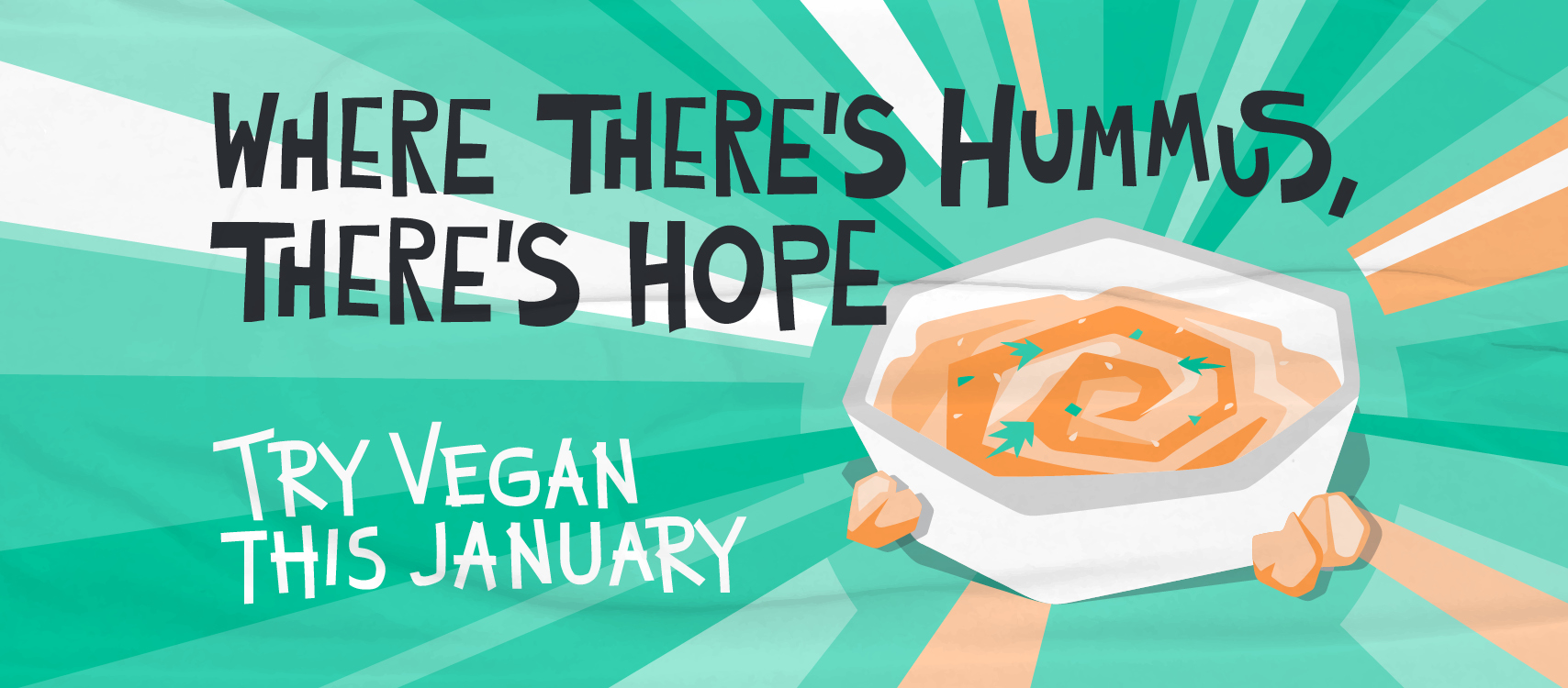 EN Veganuary2023 LaunchGraphics Hummus FBCover 10 years of Veganuary! - Animal Aid