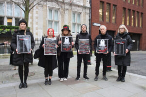  Animal Aid held a vigil outside the British Horseracing Authority’s (BHA) doors