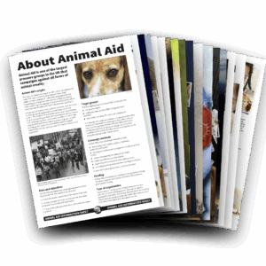 Full set of Animal Aid educational factsheets (A4 factsheets)