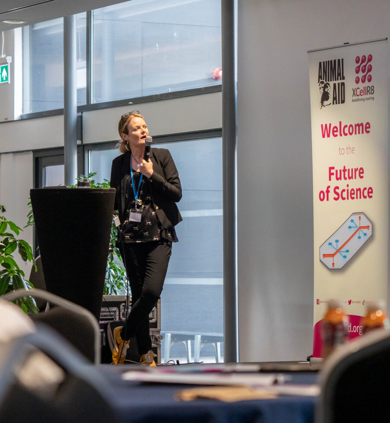 Speaker addresses student audience