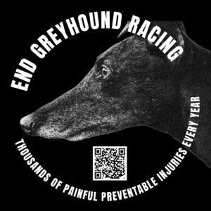 End Greyhound Racing Sticker: Design 1